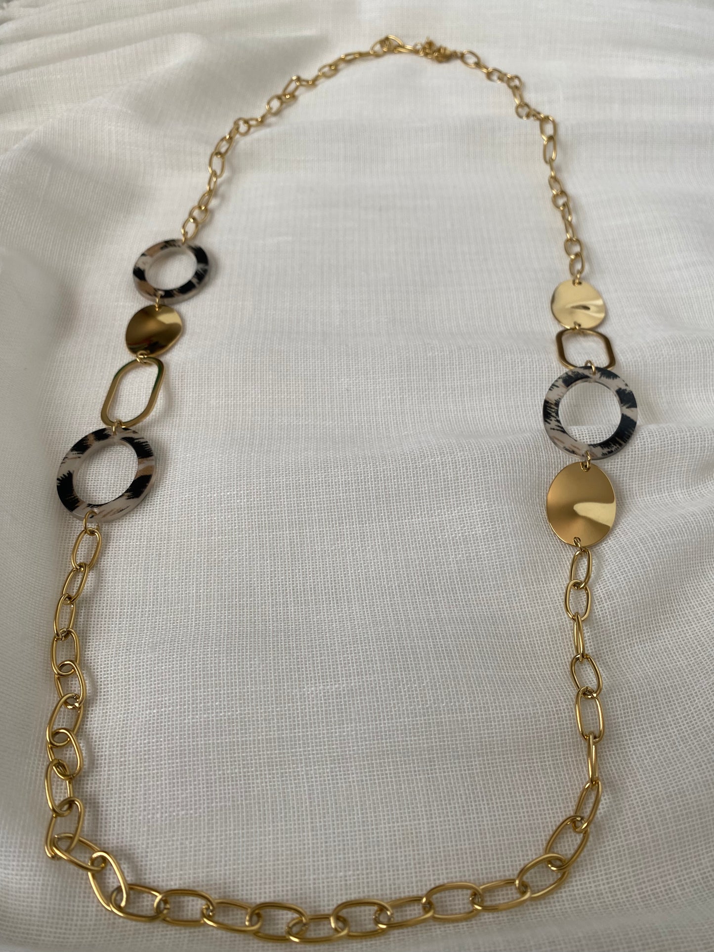 Collar largo leopardo