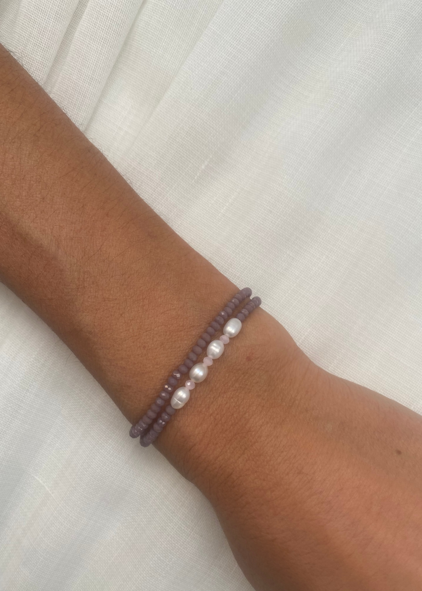 Pulsera doble perlas