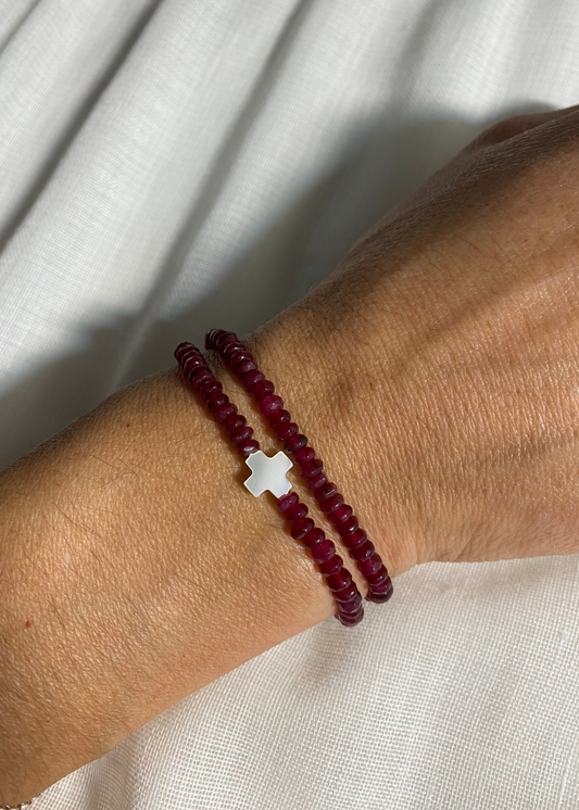 Pulsera doble cruz